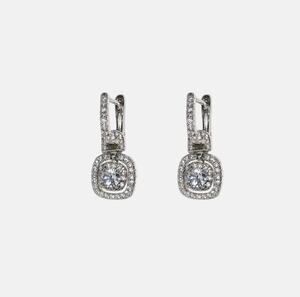 Square Zircon Elegant Women Earrings